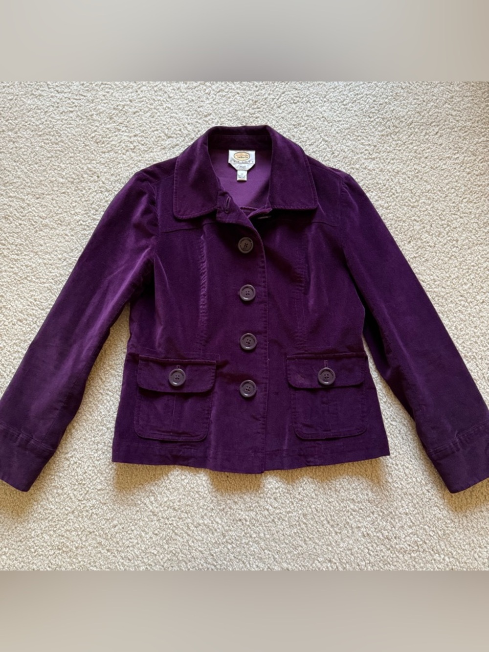 Vintage Talbots velvet jacket - Picture 5 of 11